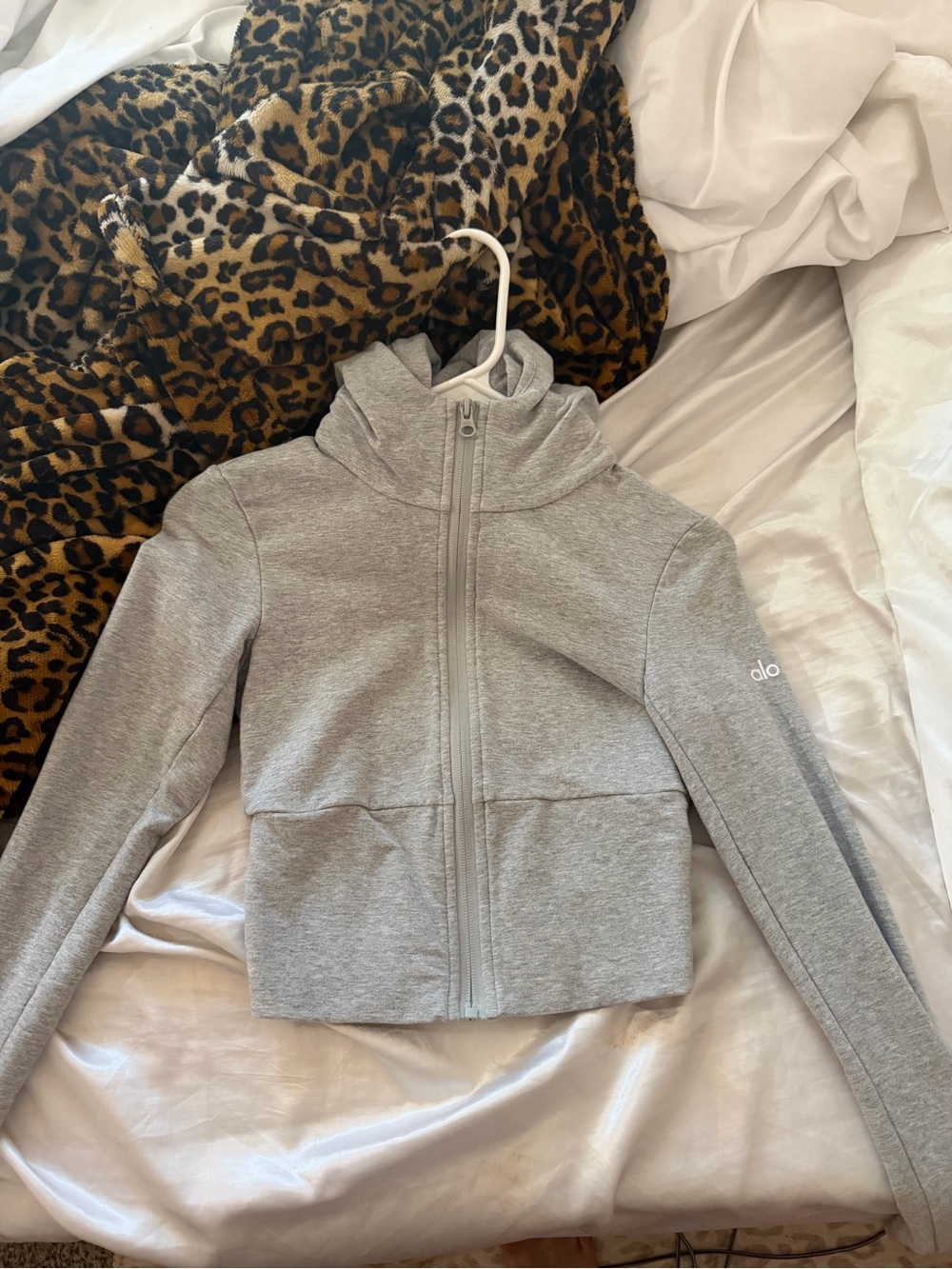 grey alo zip up jacket